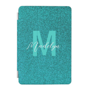 Personalized Name Stylish Glitter green iPad Mini Cover