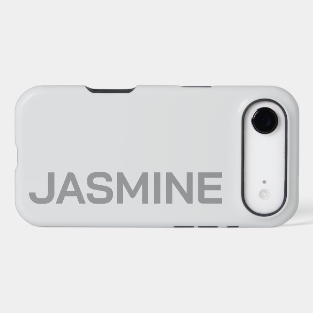 Personalized Name Stylish Minimal Monogram Modern iPhone Case (Back Horizontal)