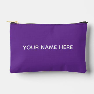 Personalized Name Stylish Modern Elegant Minimal Accessory Pouch