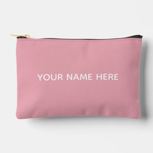 Personalized Name Stylish Modern Elegant Minimal  Accessory Pouch (Front)