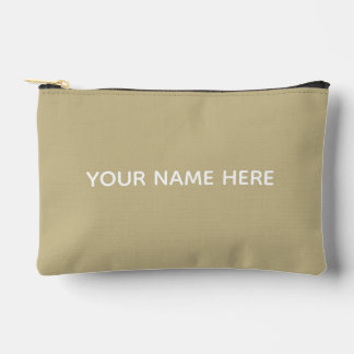 Personalized Name Stylish Modern Elegant Minimal Accessory Pouch