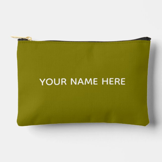Personalized Name Stylish Modern Elegant Minimal  Accessory Pouch (Front)