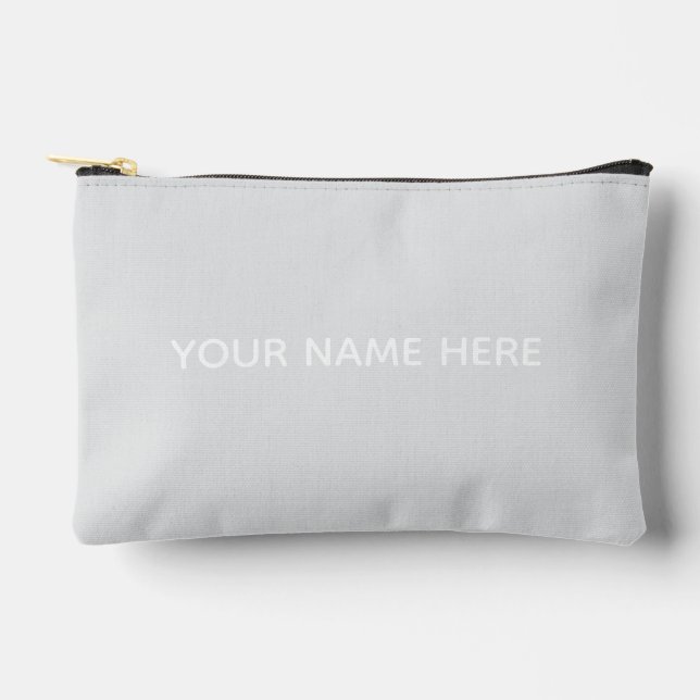 Personalized Name Stylish Modern Elegant Minimal  Accessory Pouch (Front)