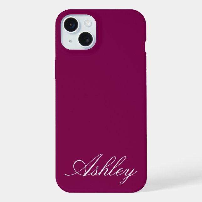 Personalized Name Stylish Modern Elegant Minimal  iPhone Case (Back)