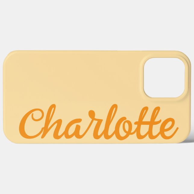 Personalized Name Stylish Modern Minimal Beige  Case-Mate iPhone Case (Back (Horizontal))