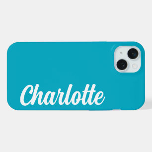 Personalized Name Stylish Modern Minimal Monogram iPhone 15 Plus Case