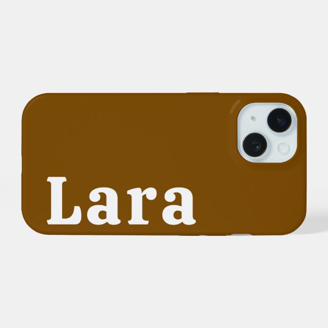 Personalized Name Stylish Modern Minimal Monogram  Iphone Case (Back Horizontal)