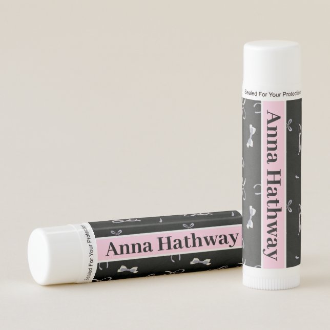 Personalized Name Stylish Wedding Bridesmaid Gift  Lip Balm (Front)