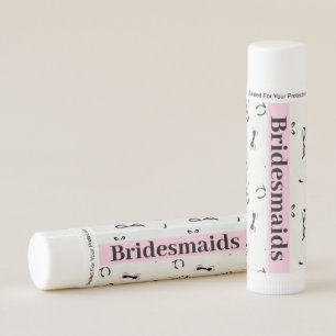 Personalized Name Stylish Wedding Bridesmaid Gift Lip Balm