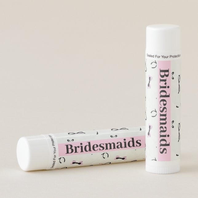 Personalized Name Stylish Wedding Bridesmaid Gift  Lip Balm (Front)