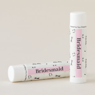 Personalized Name Stylish Wedding Bridesmaid Gift  Lip Balm