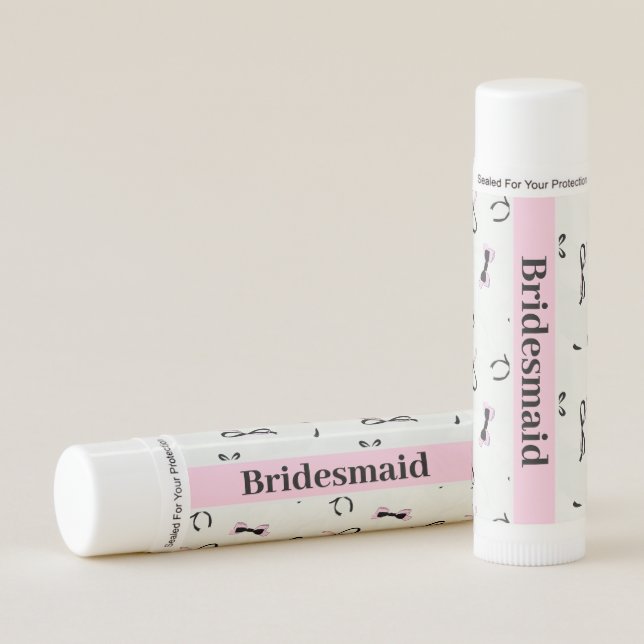 Personalized Name Stylish Wedding Bridesmaid Gift  Lip Balm (Front)