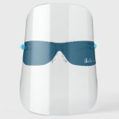 Personalized name sunglasses face shield (Front)