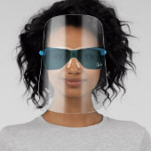 Personalized name sunglasses face shield (Insitu)