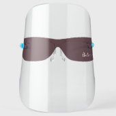 Personalized name sunglasses face shield (Front)