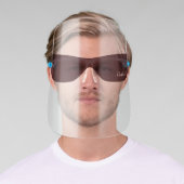 Personalized name sunglasses face shield (Insitu)