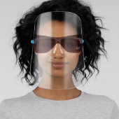 Personalized name sunglasses face shield (Insitu)