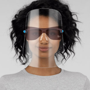 Personalized name sunglasses face shield
