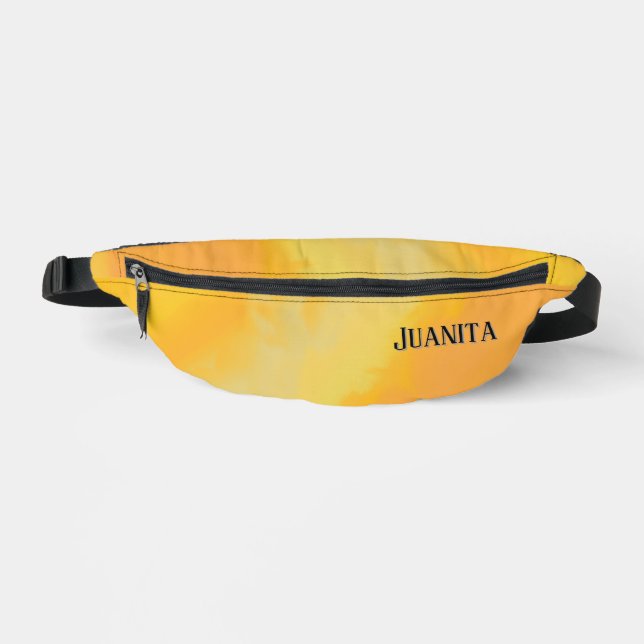 Personalized Name Sunny Citrus Orange  Fanny Pack (Front)