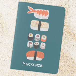 Personalized Name Sushi Japanese Food Art Passport Holder