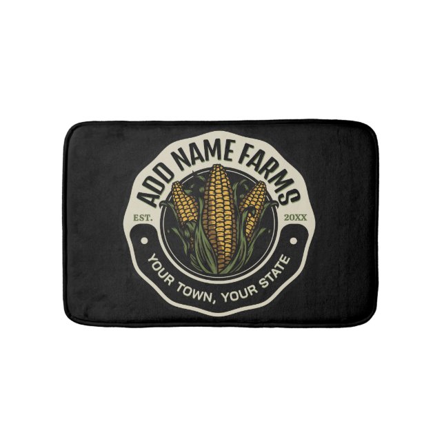 Personalized NAME Sweet Corn Garden Farm Farmer  Bath Mat (Front)