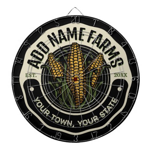 Personalized NAME Sweet Corn Garden Farm Farmer  Dart Board