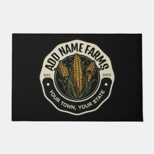 Personalized NAME Sweet Corn Garden Farm Farmer Doormat
