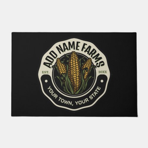 Personalized NAME Sweet Corn Garden Farm Farmer  Doormat