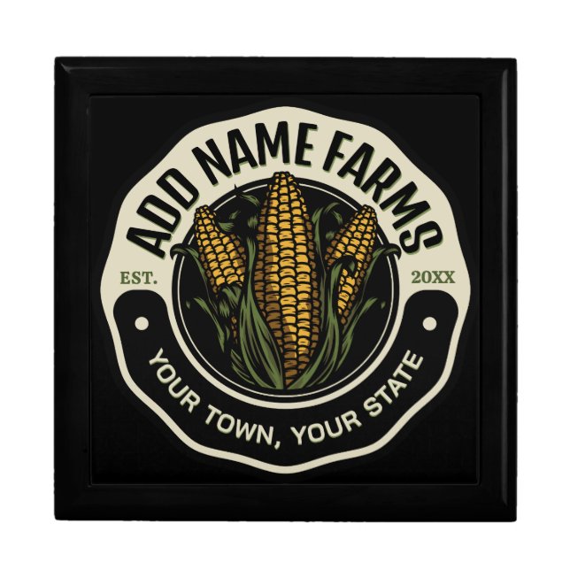 Personalized NAME Sweet Corn Garden Farm Farmer  Gift Box (Front)