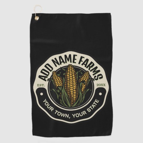 Personalized NAME Sweet Corn Garden Farm Farmer Golf Towel