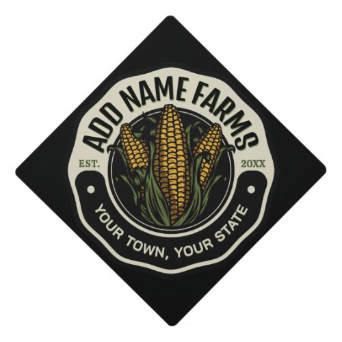 Personalized NAME Sweet Corn Garden Farm Farmer Graduation Cap Topper