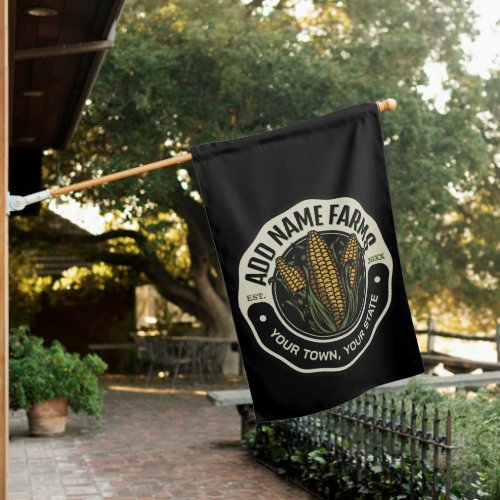 Personalized NAME Sweet Corn Garden Farm Farmer House Flag