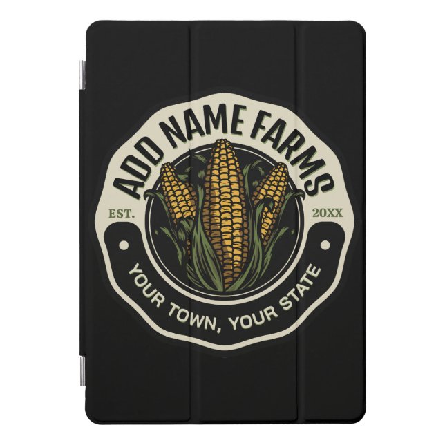 Personalized NAME Sweet Corn Garden Farm Farmer iPad Pro Cover (Front)