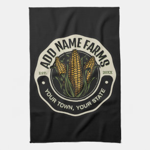 Personalized NAME Sweet Corn Garden Farm Farmer Kitchen Towel