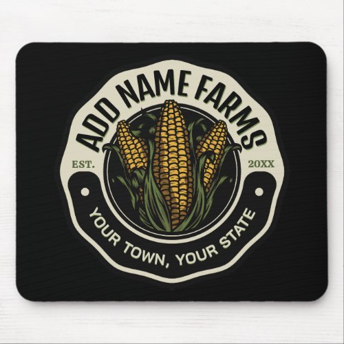 Personalized NAME Sweet Corn Garden Farm Farmer Mouse Pad