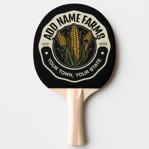 Personalized NAME Sweet Corn Garden Farm Farmer  Ping Pong Paddle