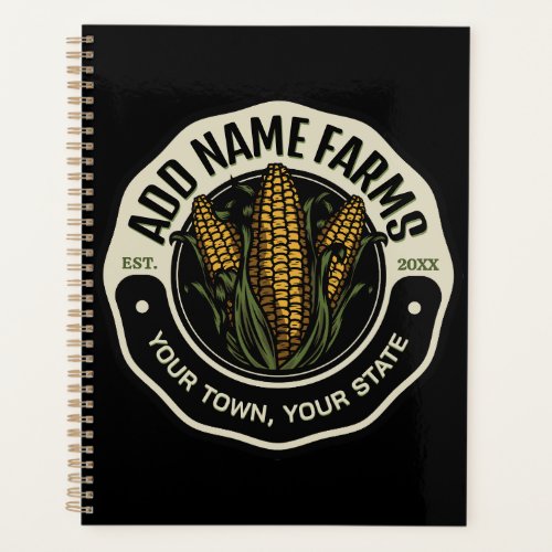 Personalized NAME Sweet Corn Garden Farm Farmer Planner