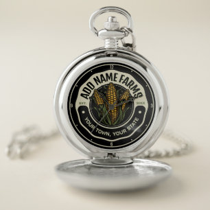 Personalized NAME Sweet Corn Garden Farm Farmer Pocket Watch