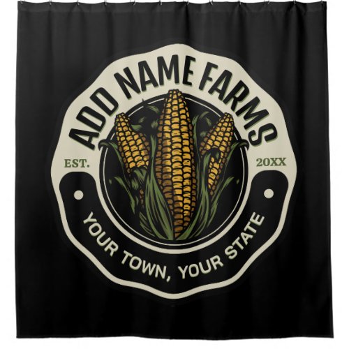 Personalized NAME Sweet Corn Garden Farm Farmer Shower Curtain