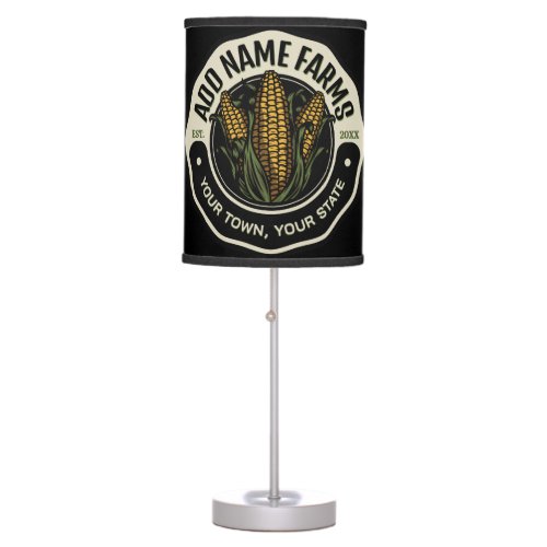 Personalized NAME Sweet Corn Garden Farm Farmer Table Lamp