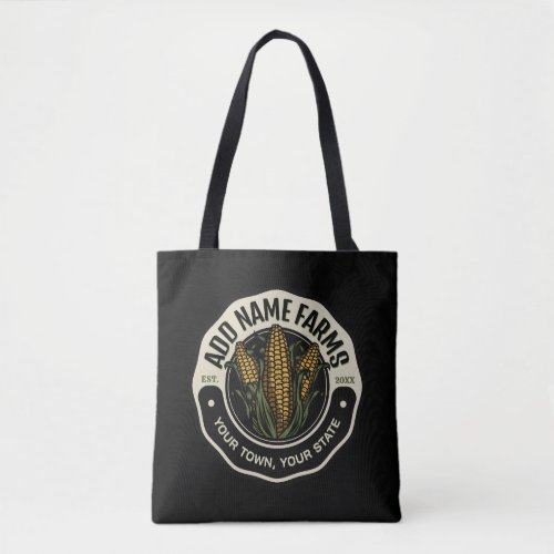 Personalized NAME Sweet Corn Garden Farm Farmer Tote Bag