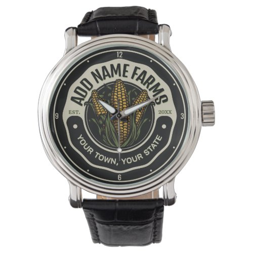 Personalized NAME Sweet Corn Garden Farm Farmer  Watch