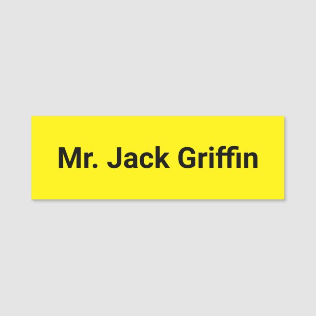 Personalized Name Tag (Front)