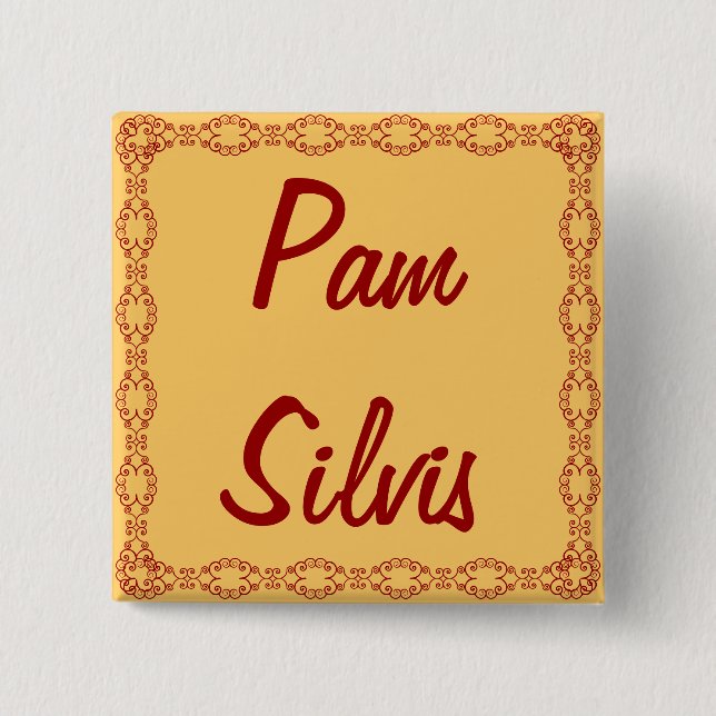 Personalized Name Tag/Button/Pin Pinback Button (Front)