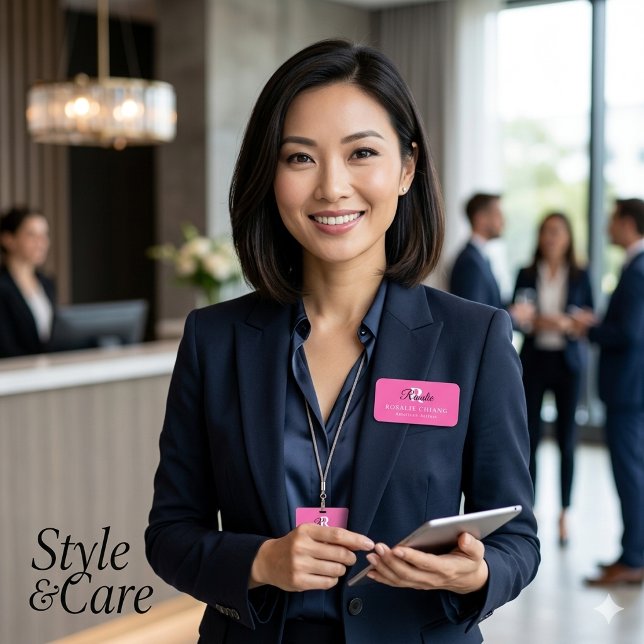 Personalized Name Tag with Monogram & Job Title (Personalized Name Tag with Monogram & Job Title)