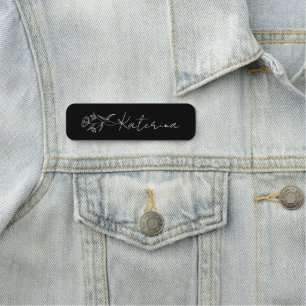 Personalized Name Tags Event Black Name Tags