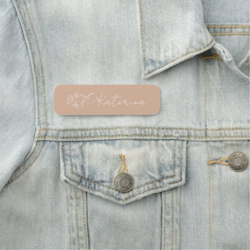 Personalized Name Tags Event Name Tags Pink Floral