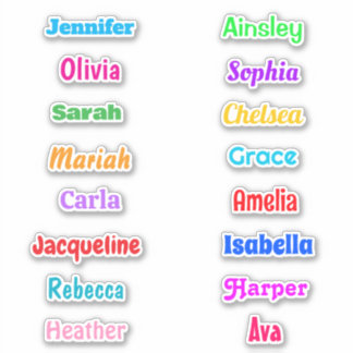Personalized Name Tags Waterproof Sticker
