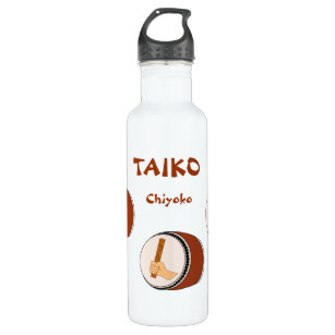Personalized Name Taiko Drum Japanese Drummer Stainless Steel Water Bottle