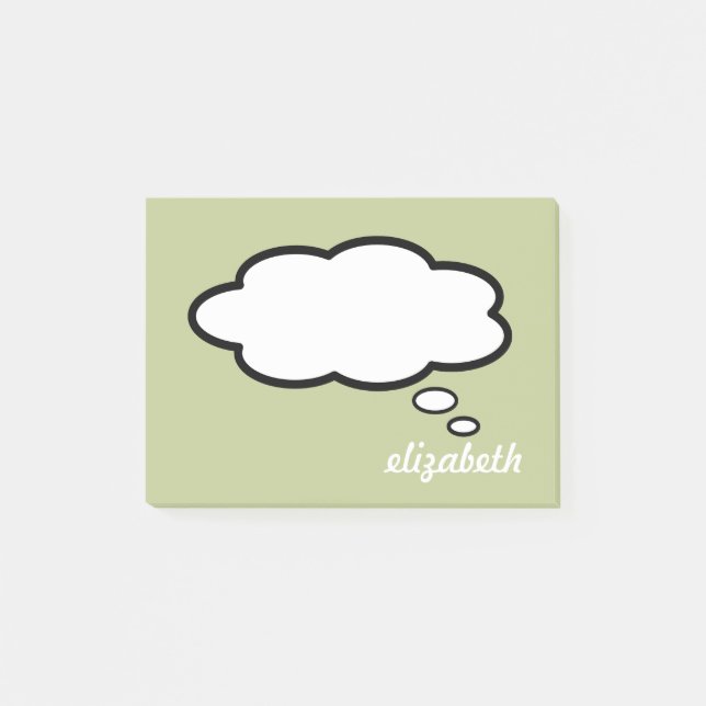  Personalized Name Talk Bubble Post-it Notes (Front)